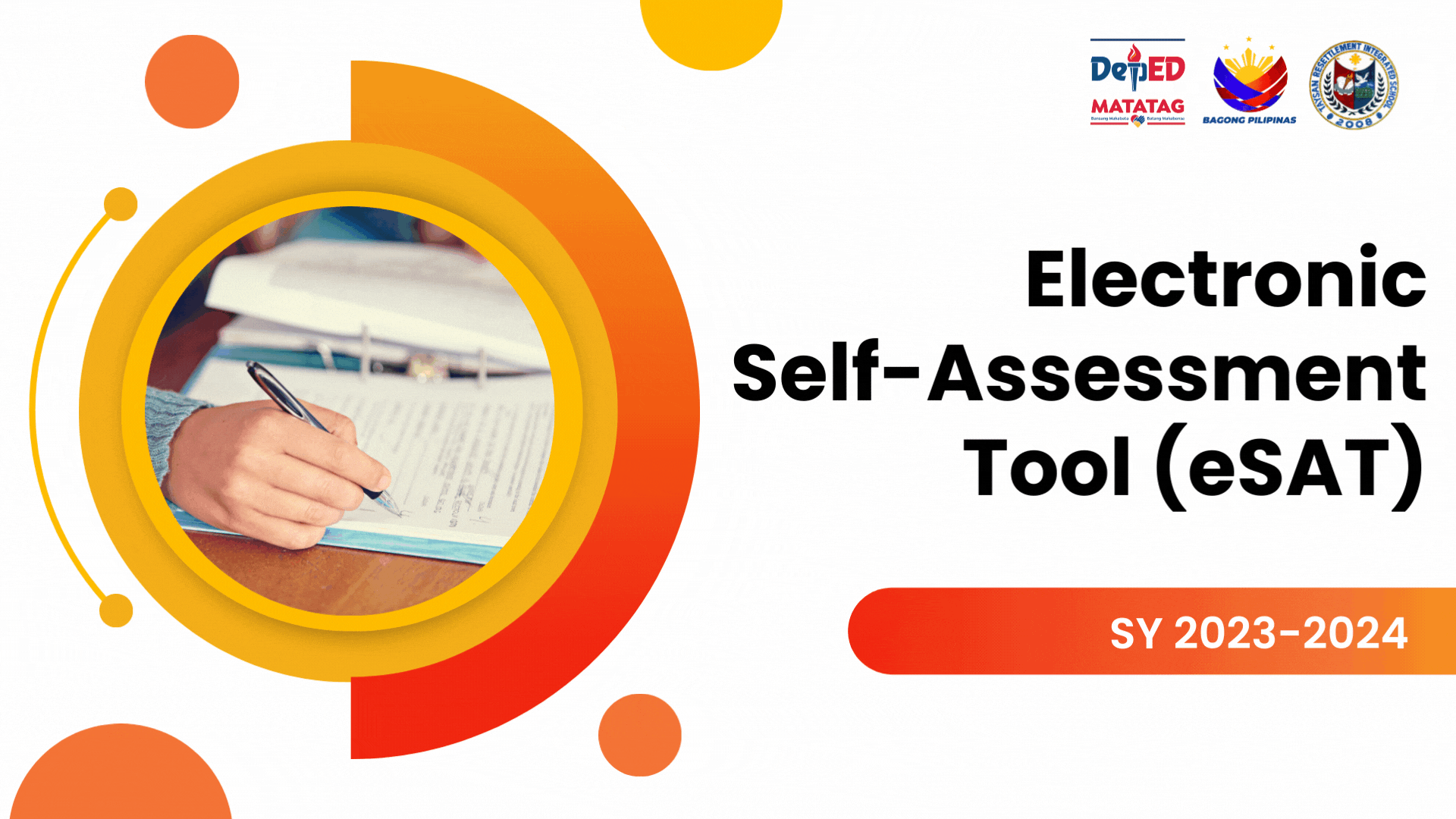 Accomplishment of Electronic Self-Assessment Tool and Mid-Year Review Form for SY 2023-2024