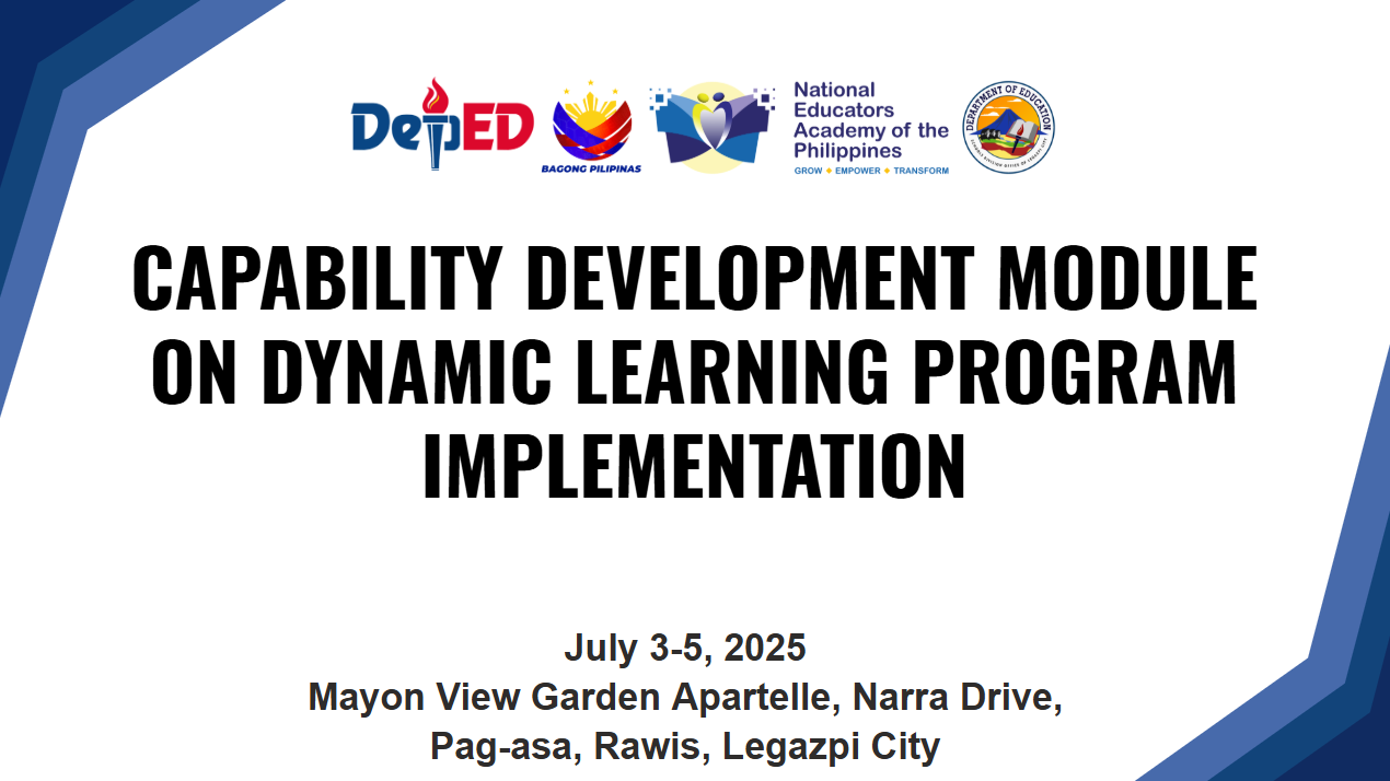 Capability Development Module on Implementing Dynamic Learning Program (DLP) for Pilot School Teachers