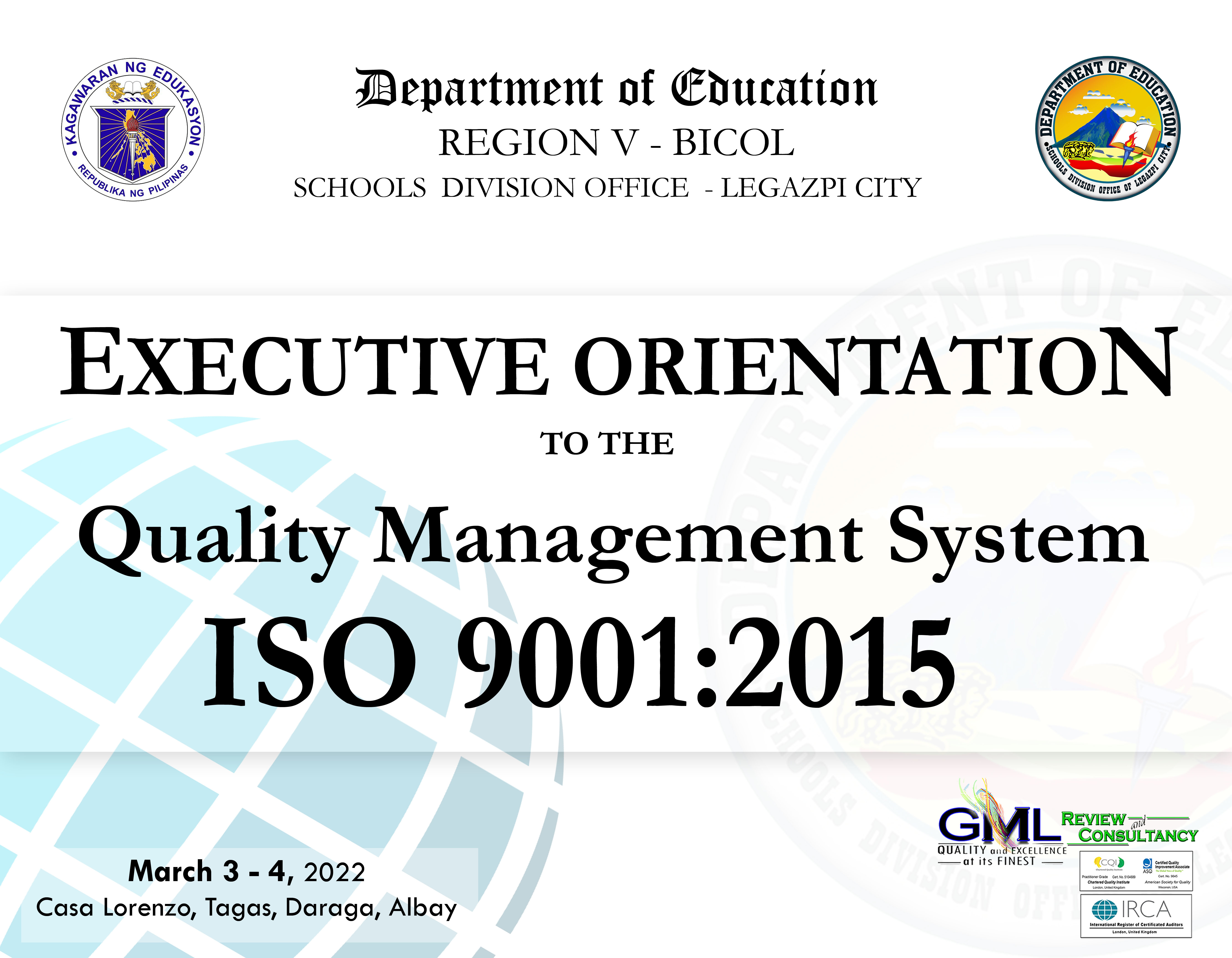 Orientation on Quality Management System